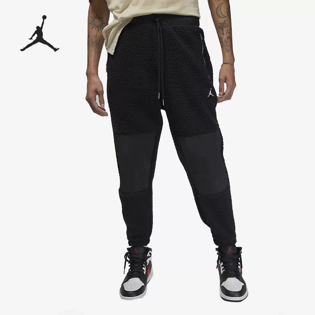 耐克NIke Air Jordan运动休闲摇粒绒保暖防风收脚长裤DV1570-010