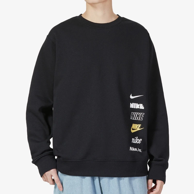 耐克/Nike秋冬新款圆领加绒串标运动休闲保暖套头卫衣DX0782-010