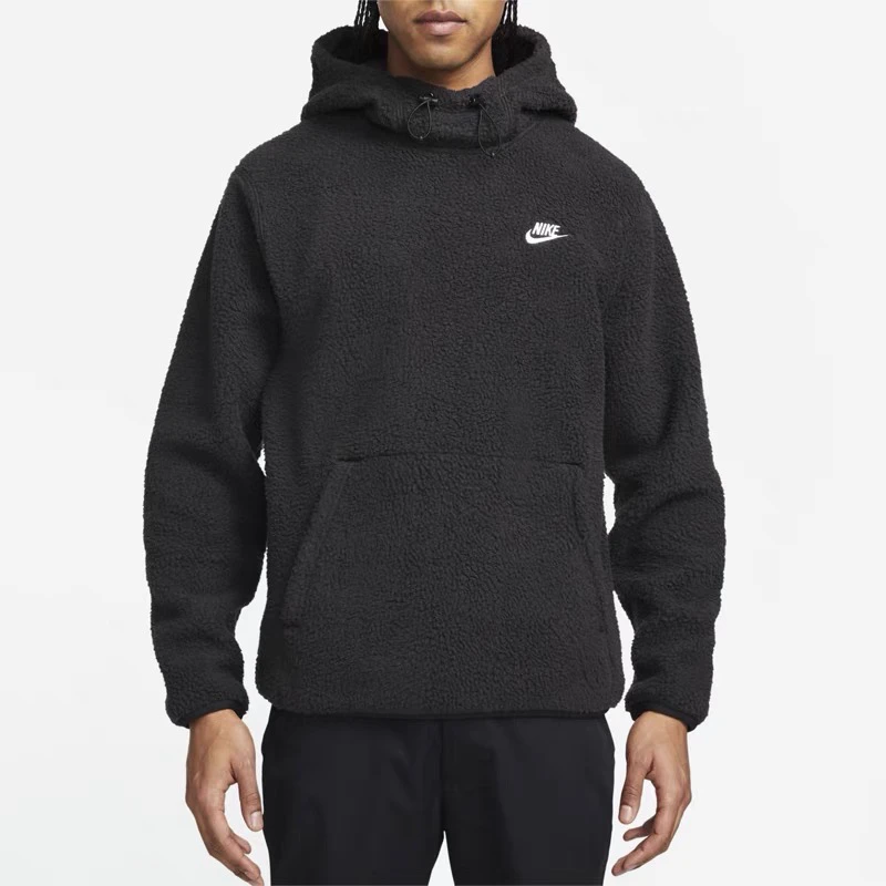 耐克/Nike新款连帽羊羔绒保暖舒适大LOGO运动卫衣套头衫DD5014