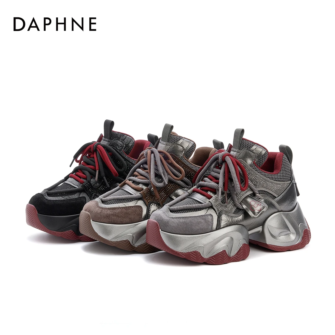 达芙妮25秋冬上新厚底增高休闲鞋小个子百搭超火欧洲站潮酷老爹鞋