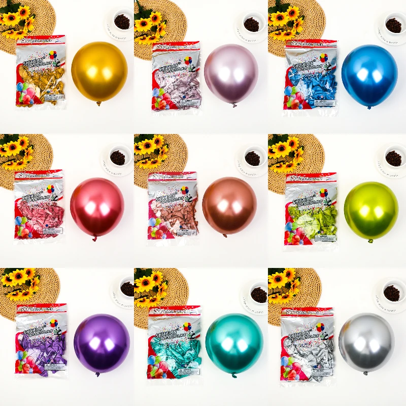 加厚金属色泽气球结婚礼装饰场景布置汽球商城店铺开业批发幼儿园