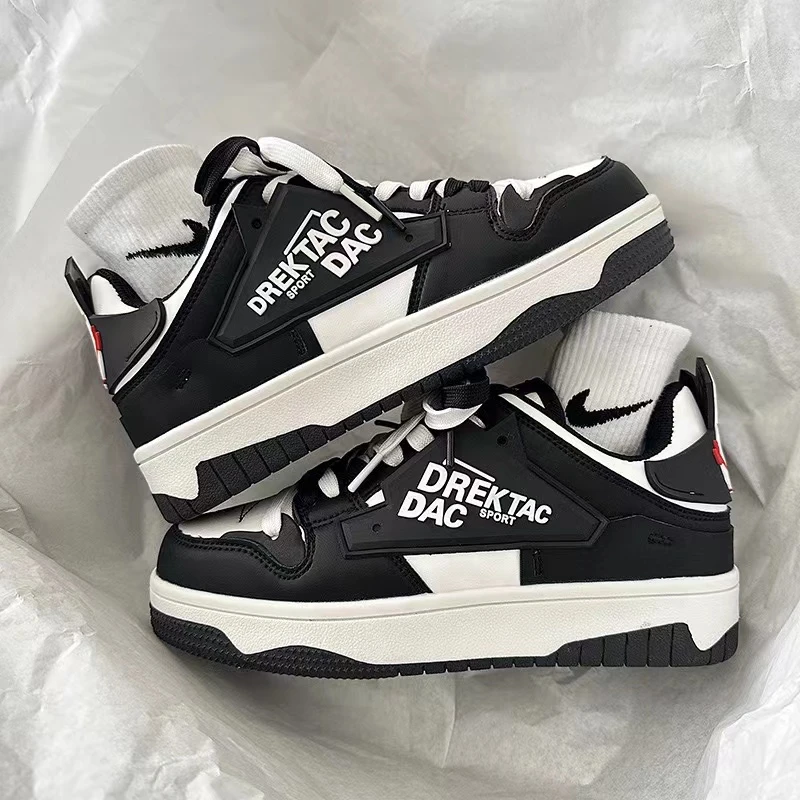 电竞兔白红学生板鞋透气ins情侣百搭低帮潮鞋国潮小众撞色德训鞋