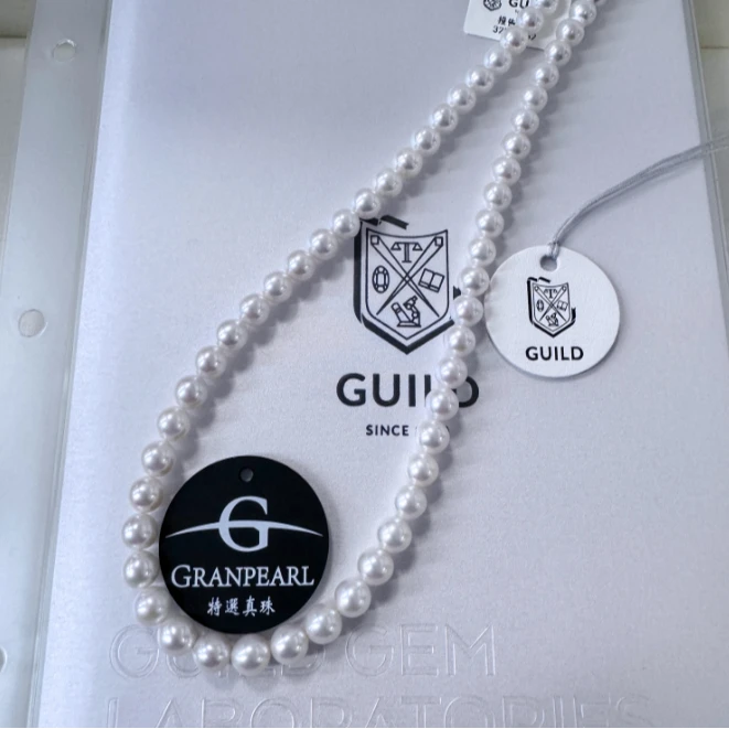 天然淡水珍珠项链6-7.5mm（吉尔德五星欧若拉--丢证）S925银