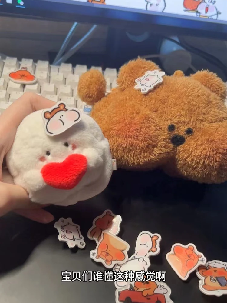 高考毕业季情侣B熊和a兔熊兔夫妇可爱简笔ins亚克力胸针徽章图案