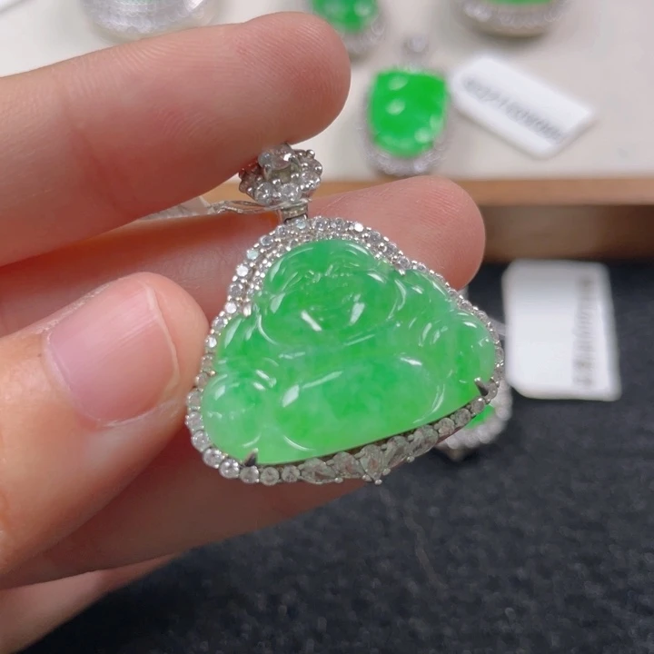 翡翠颈饰银S925镶嵌n n n m k