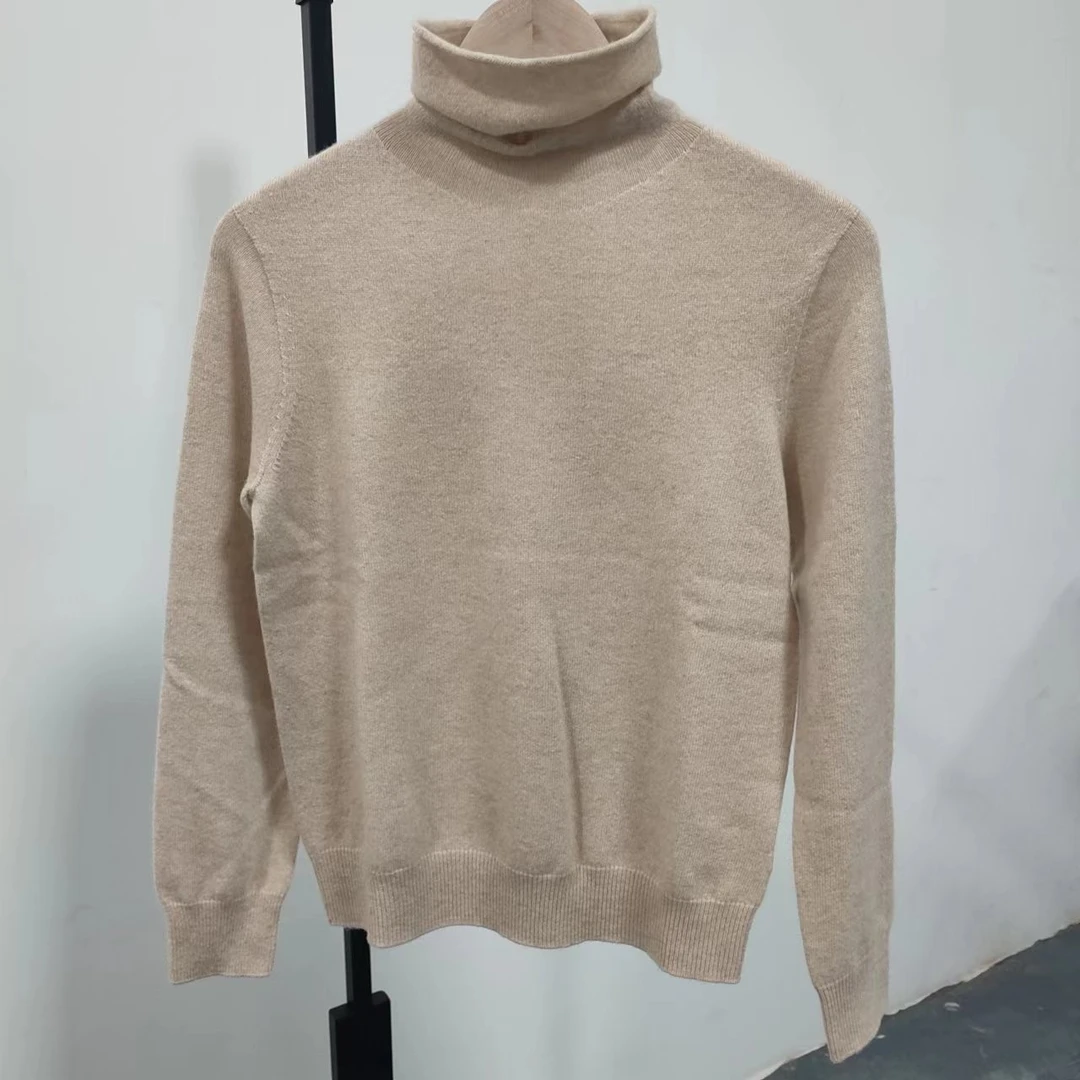 轻愉无缝一体堆堆领纯山羊绒衫女221252