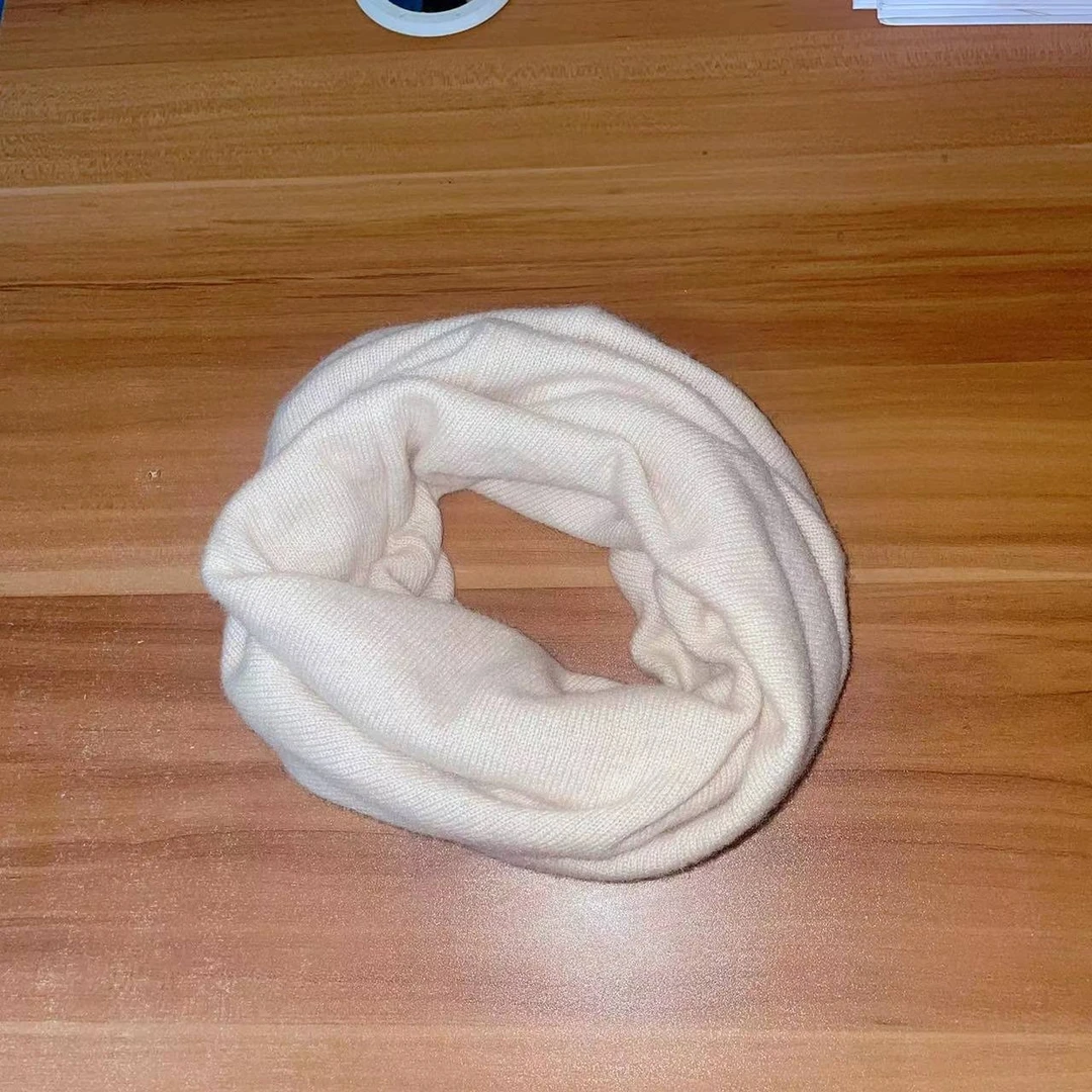 秋冬新款男女通用100纯山羊绒脖套围巾护脖颈针织脖套22P24