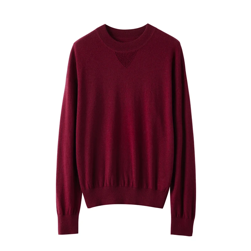 (80支超细精纺羊绒)新款小半高领镂空精纺100纯山羊绒衫女