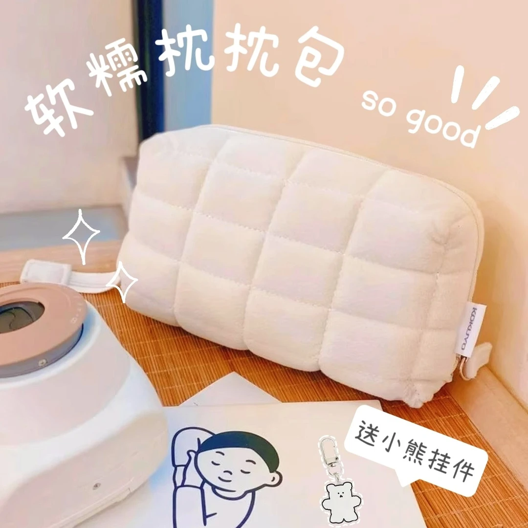 枕枕包笔袋午睡枕头包女生可爱文具袋学生粉色菠萝包白色高品质