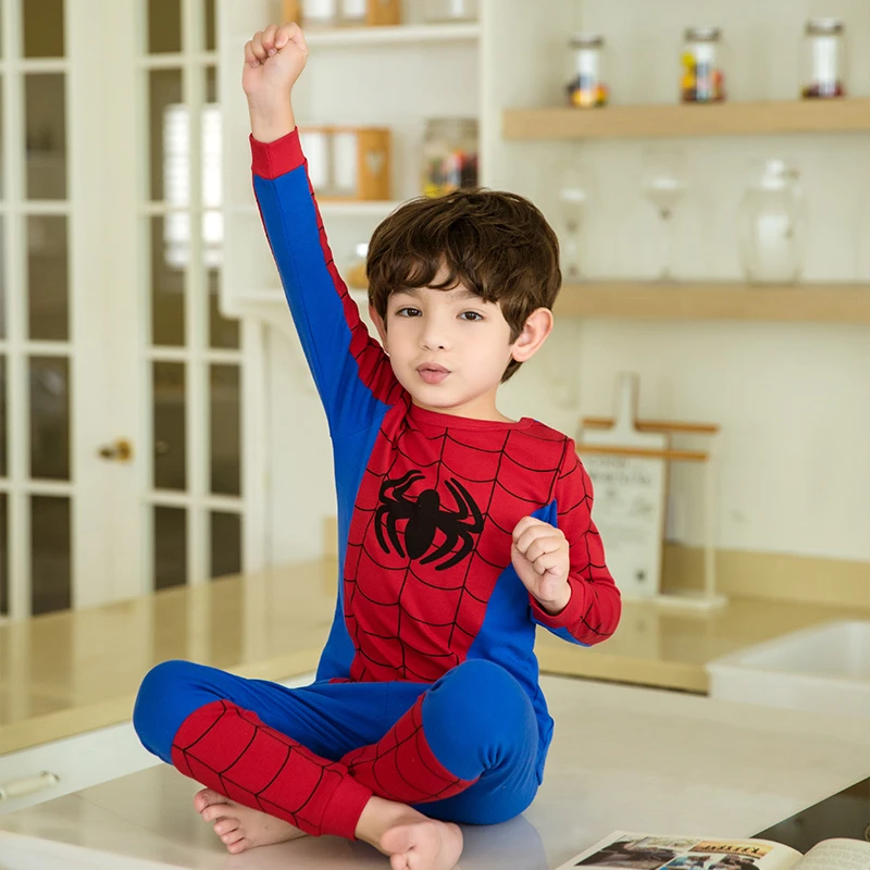 男童蜘蛛侠秋衣秋裤秋冬保暖2025新款儿童内衣套装宝宝家居服睡衣