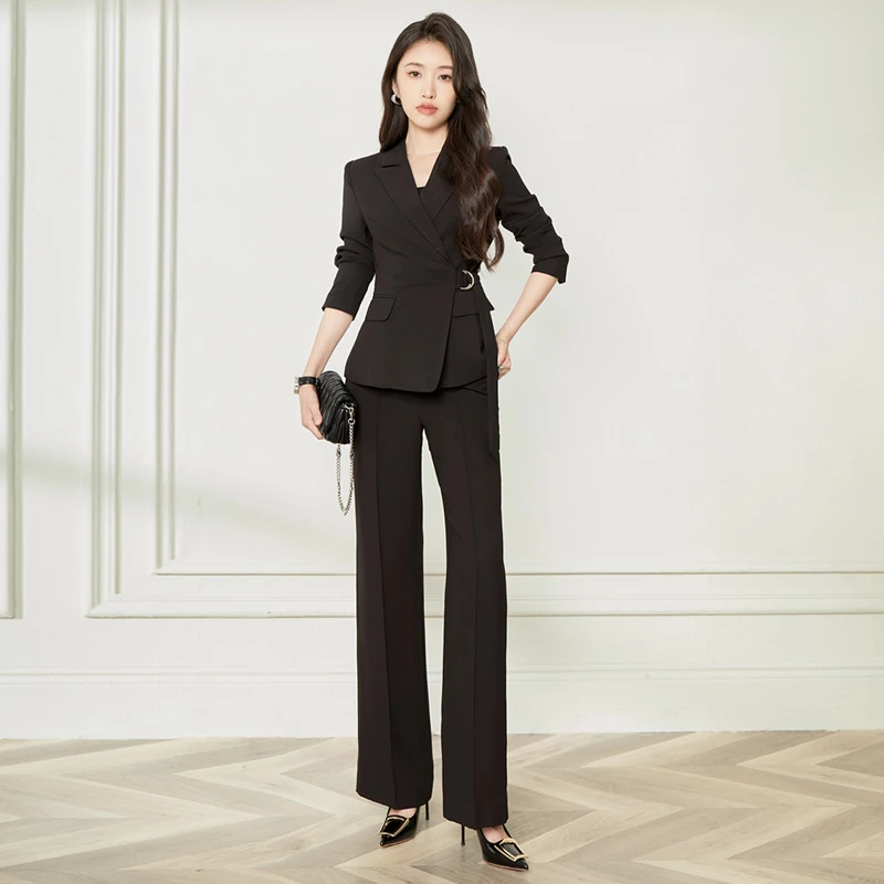 钟丽婷 高级感西装套装女2023秋装新款休闲通勤职场西服正装外套