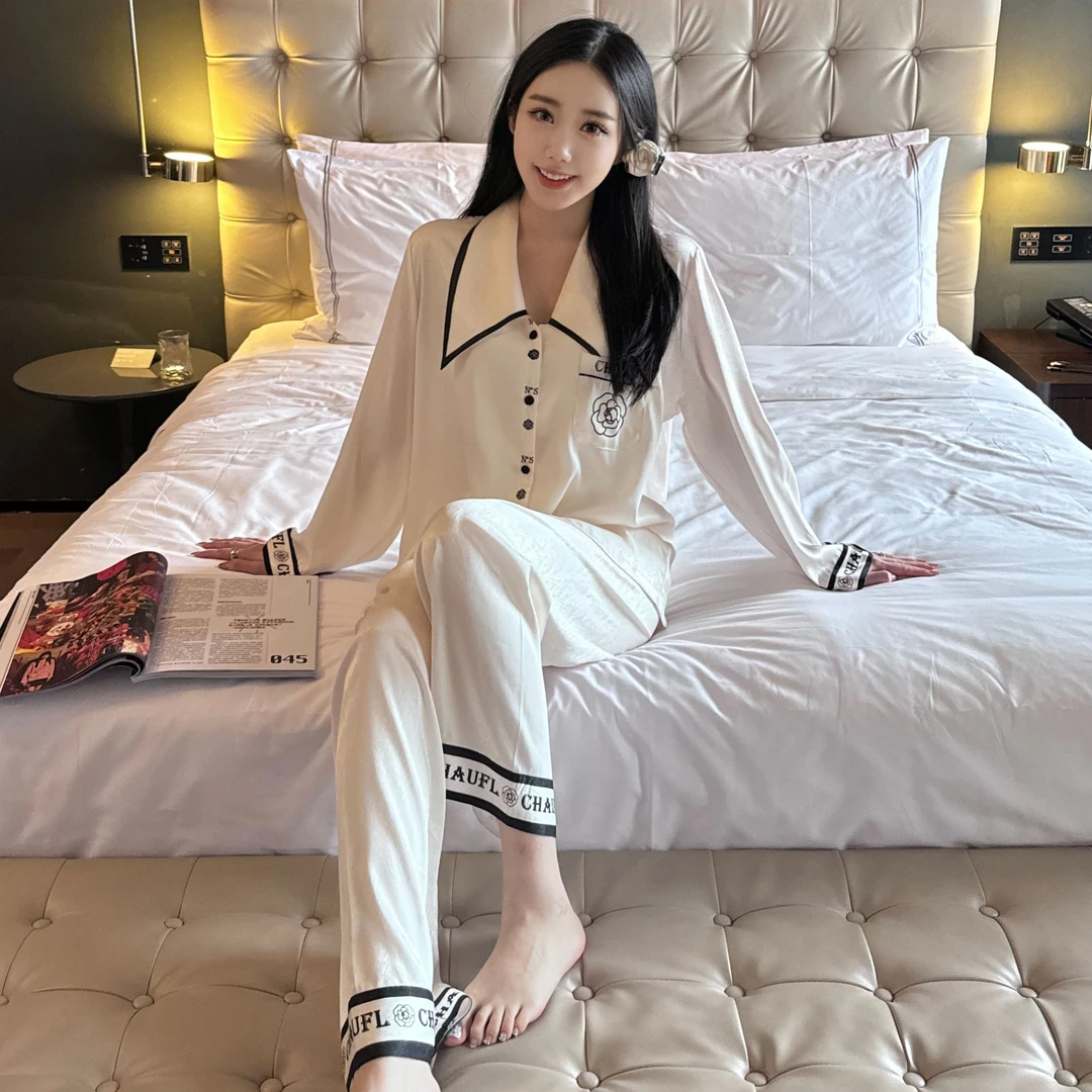 SIEOYJIEA/私迹大榕家 【香风高定 】长袖时尚气质睡衣女士家居服