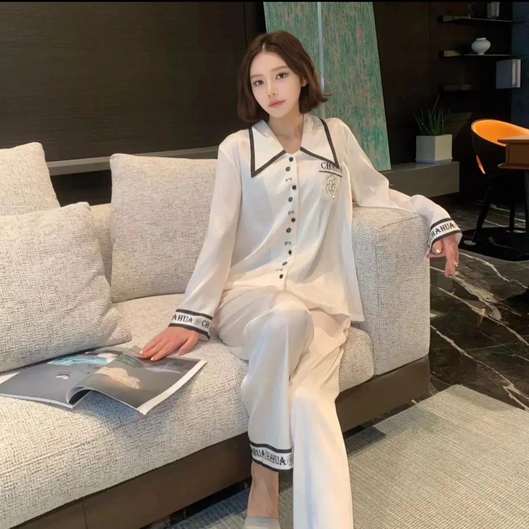 SIEOYJIEA/私迹大榕家【香风高定】女款时尚舒适简约睡衣女套装