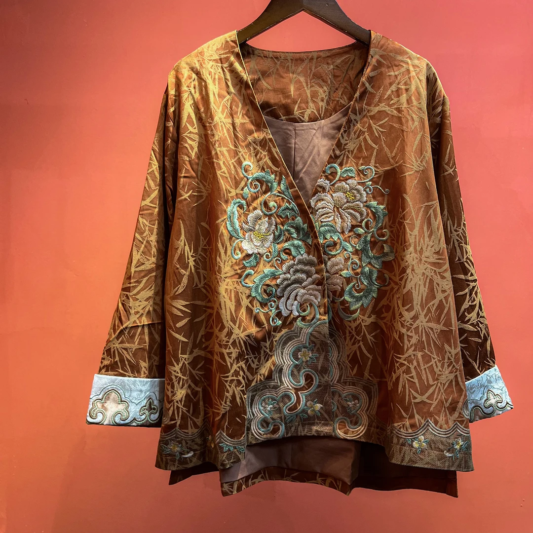 YANGZAIZAI/羊在在国风民族风秋季新款重工刺绣外套上衣WT90075