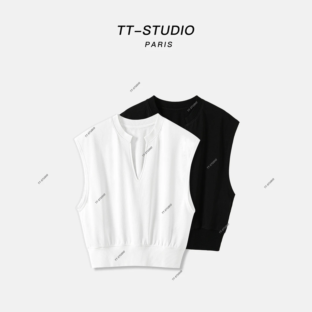 TT【小苏打】100%棉夏季新款纯色百搭无袖T恤TT-T0100