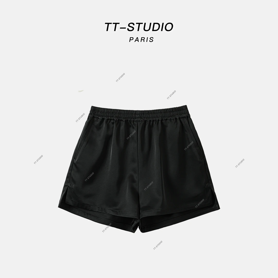 TT【黑桃A】醋酸春夏新款时尚百搭高腰三分裤TT-24EG567