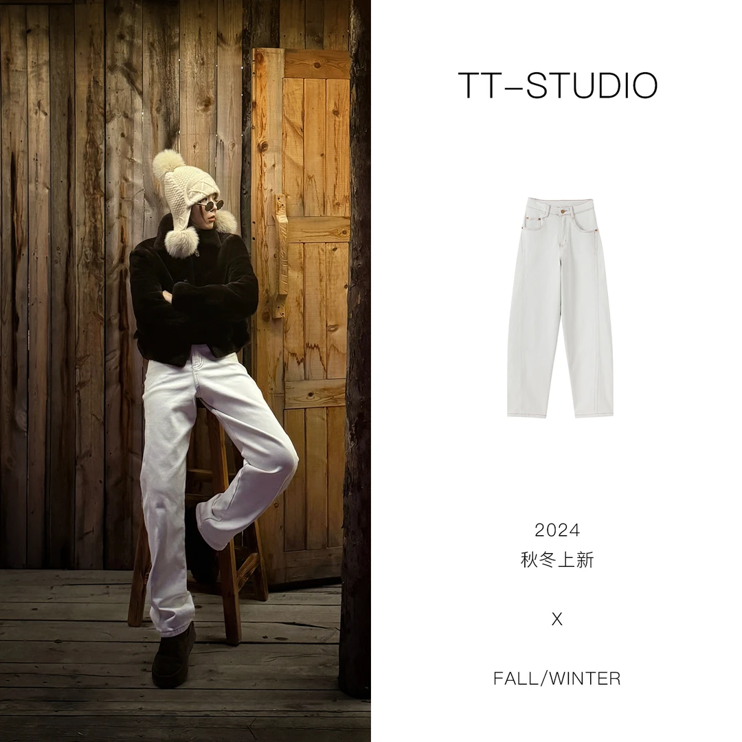 TT【小白牛】秋冬加绒水洗丹宁休闲牛仔裤TT-WS52278