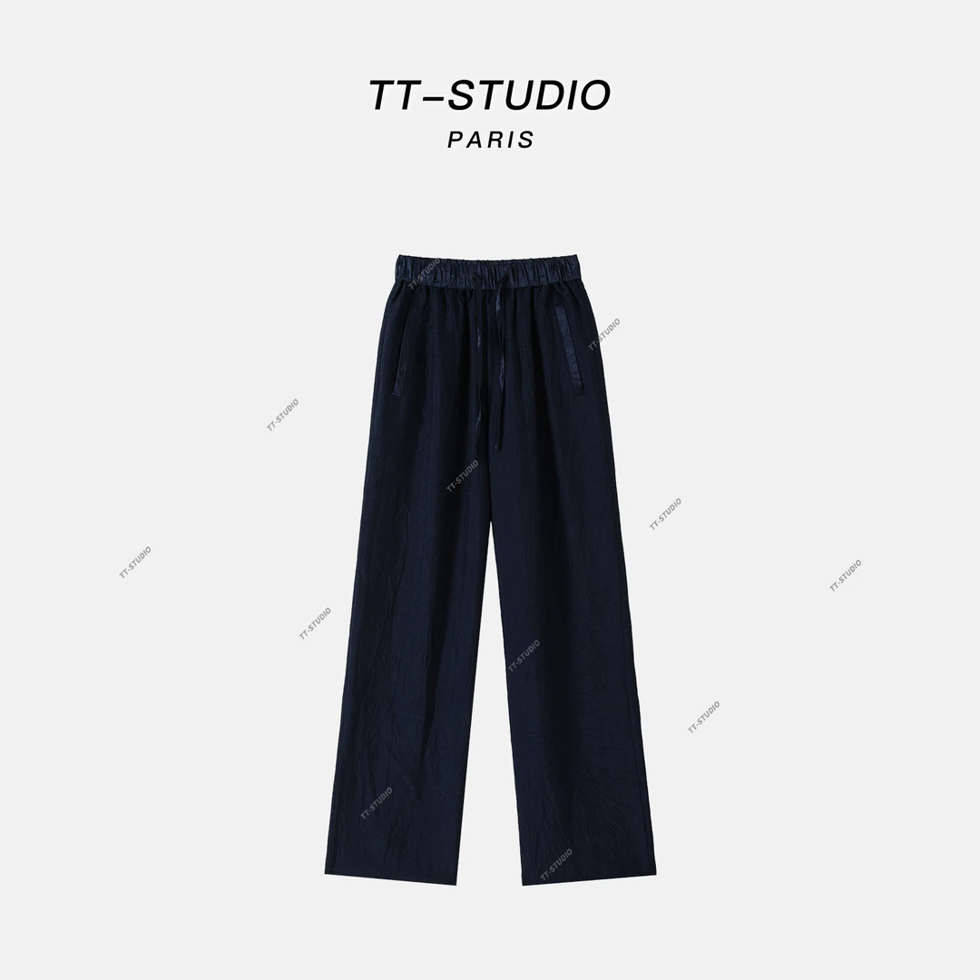 TT【空调裤】100%醋酸春夏新款直筒阔腿长裤TT-E03