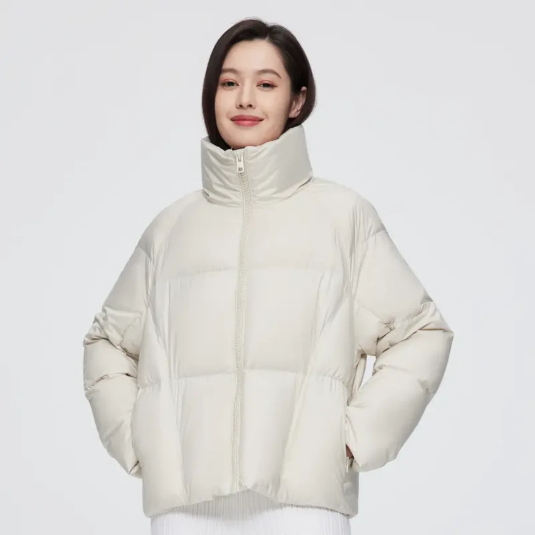 D301-白色-设计师款-羽绒服白鸭绒休闲时尚百搭