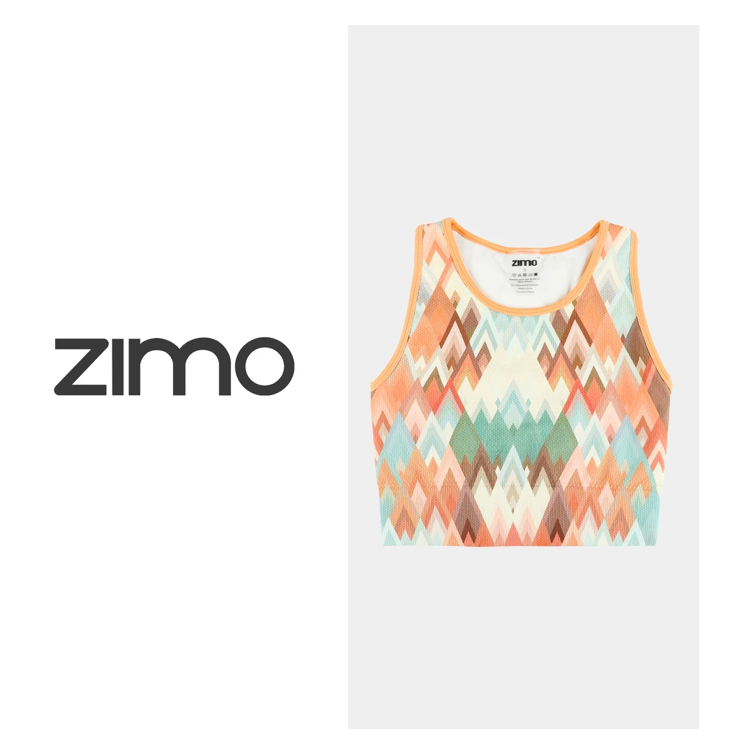 高尔夫背心式文胸橙色菱格-zimo-高端瑜伽健身服瑜伽服健身瑜伽裤