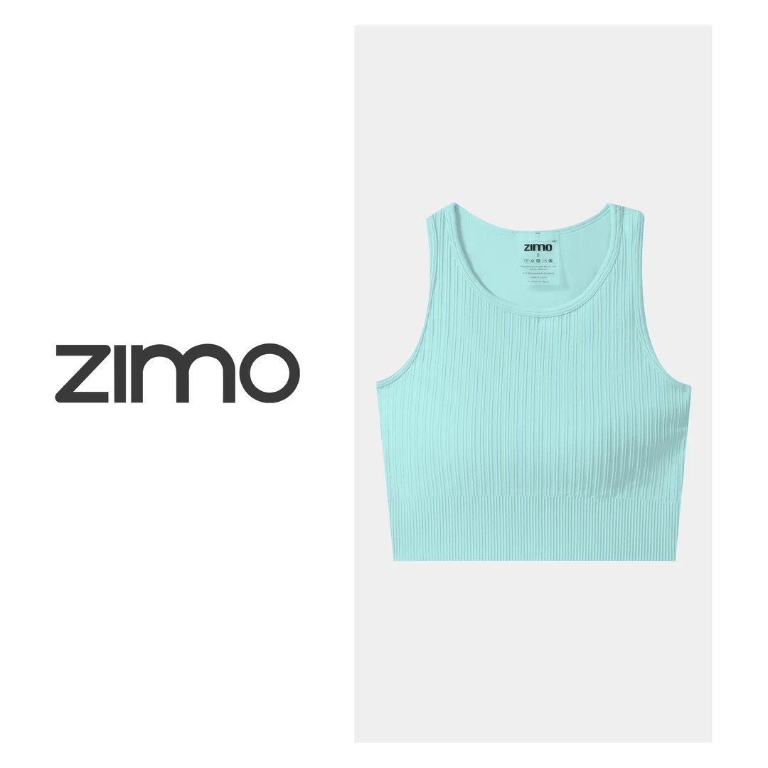 双竖纹背心提夫尼蓝-zimo-高端瑜伽健身瑜伽服健身服瑜伽裤外穿