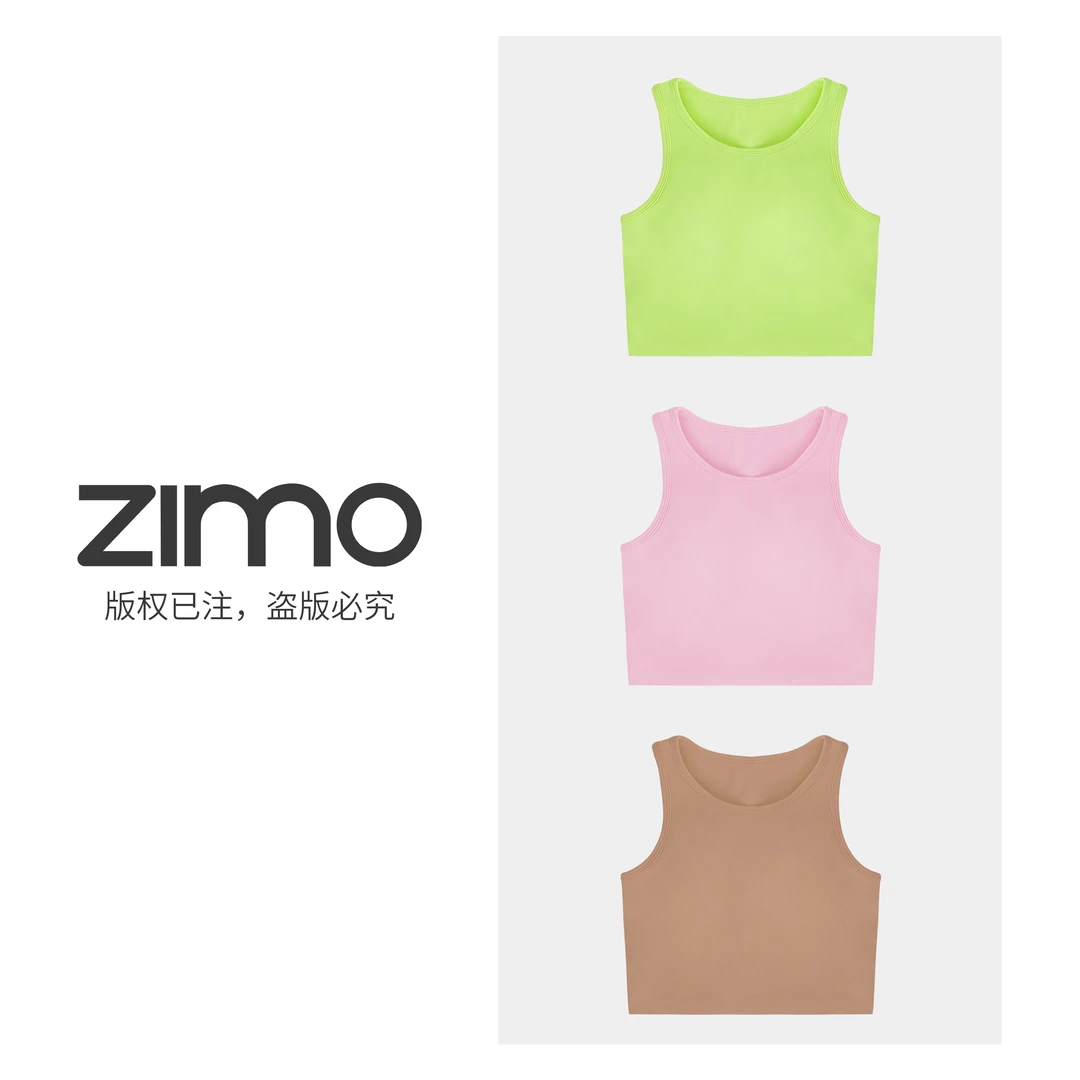 空气层女士文胸060-zimo-一体杯瑜伽健身运动背心YFWX060