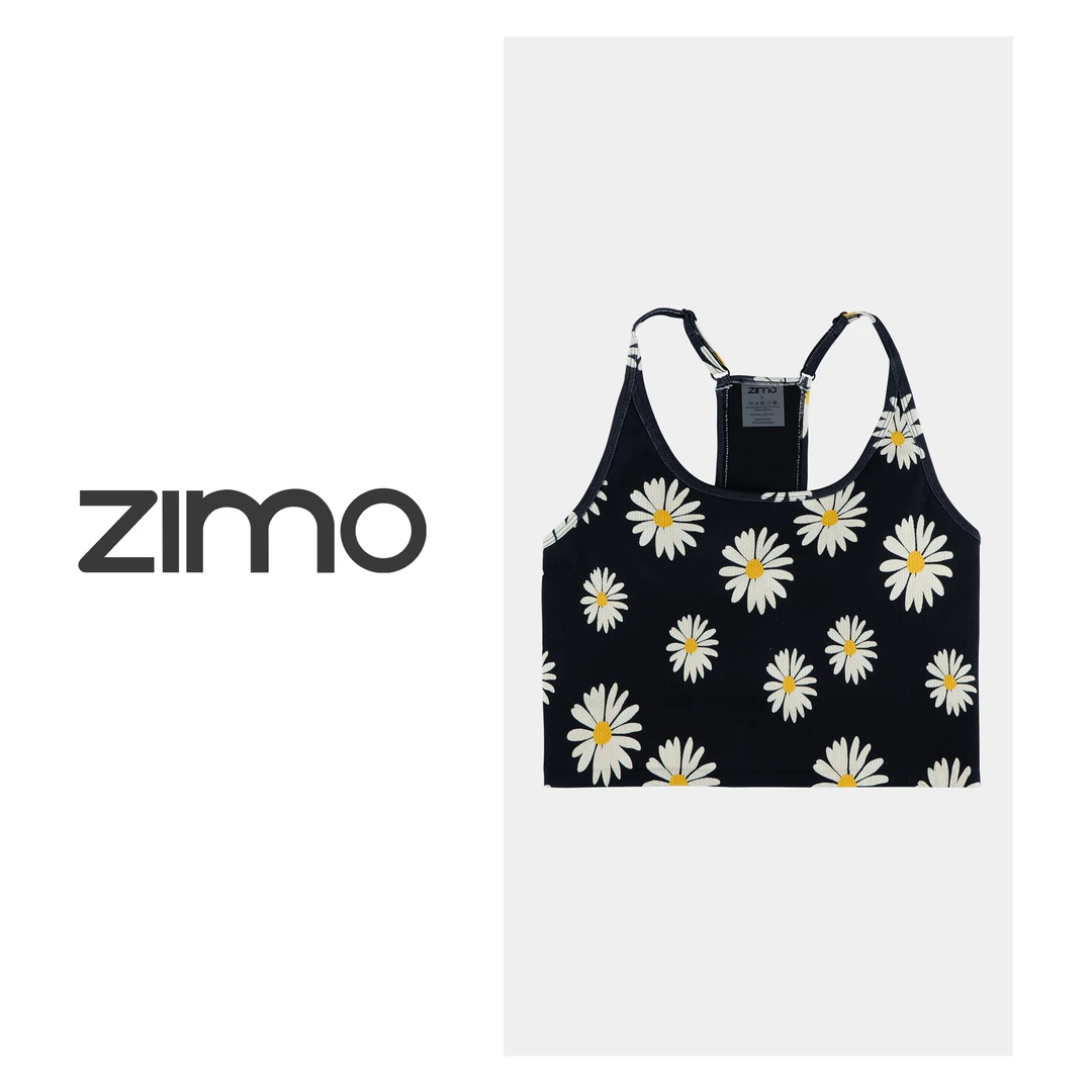 高尔夫一体杯吊带款文胸野菊花-zimo-高端瑜伽健身瑜伽服健身服