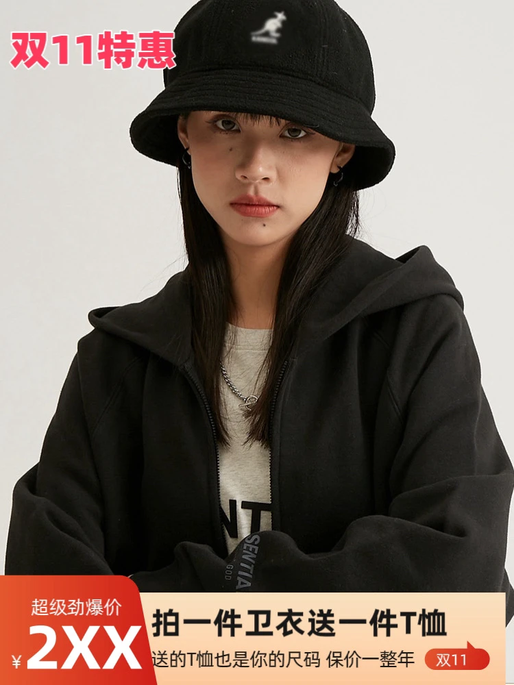 【拍一发二】20拉链卫衣外套男女同款加绒字母logo美潮街头风