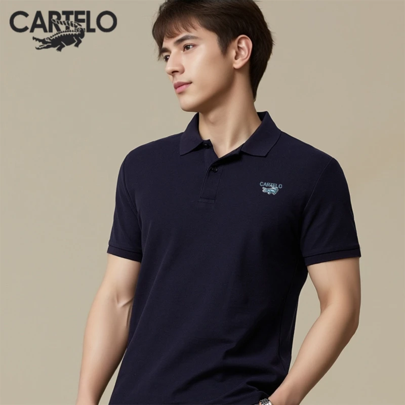 CARTELO/卡帝乐鳄鱼宝藏衣橱上新男士短袖POLO衫保罗衫翻领商务T