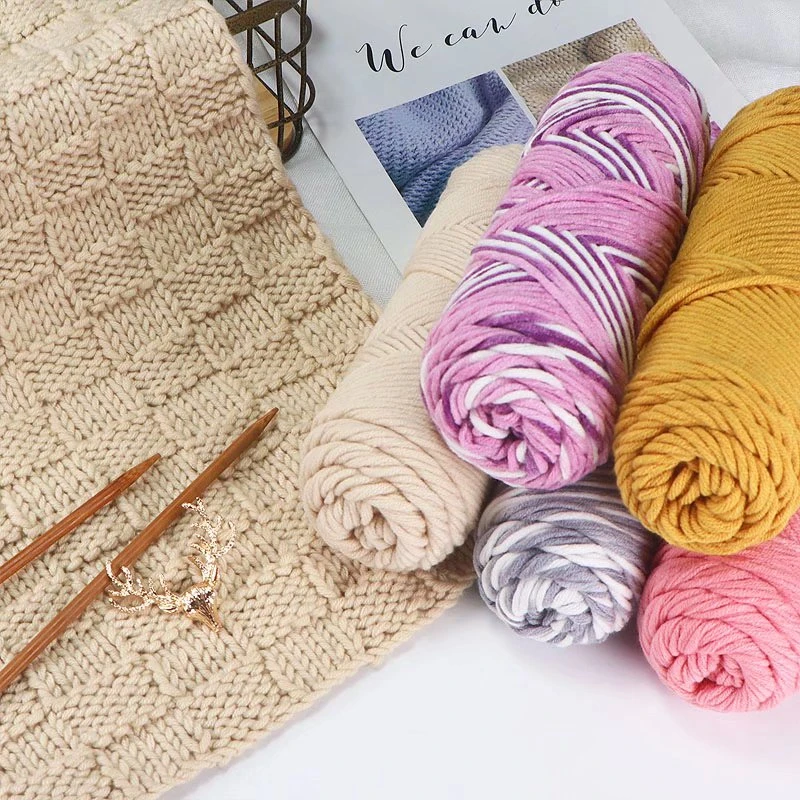 8股情人棉线围巾帽子手工编织DIY针织手编