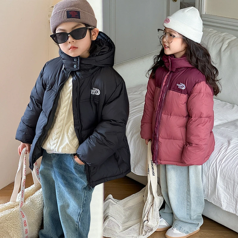 03-男女童白鸭绒羽绒服韩版童装中大童连帽外套冬季新款保暖外套