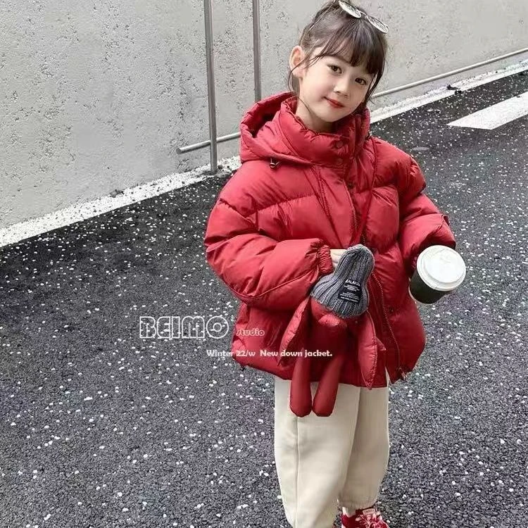 【送同色系公仔】儿童冬季高端外套冬装加厚女宝宝
