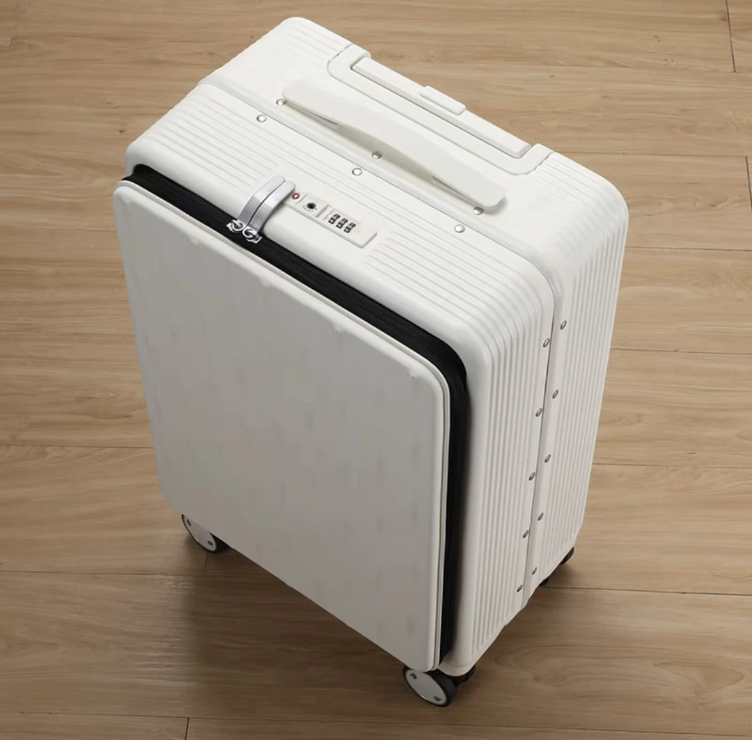 前开盖行李箱拉杆箱女20寸登机箱静音万向轮小型旅行箱男2024新款