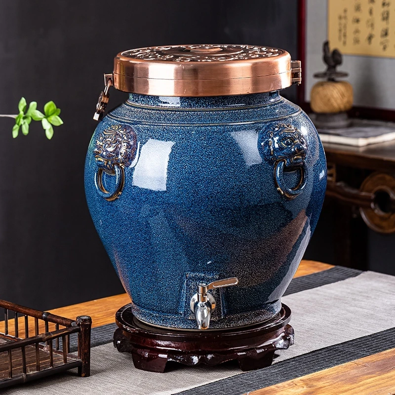 加厚陶泡酒坛陶瓷酒坛酒缸密封窖藏存酒专用酒壶罐适合长时间存酒