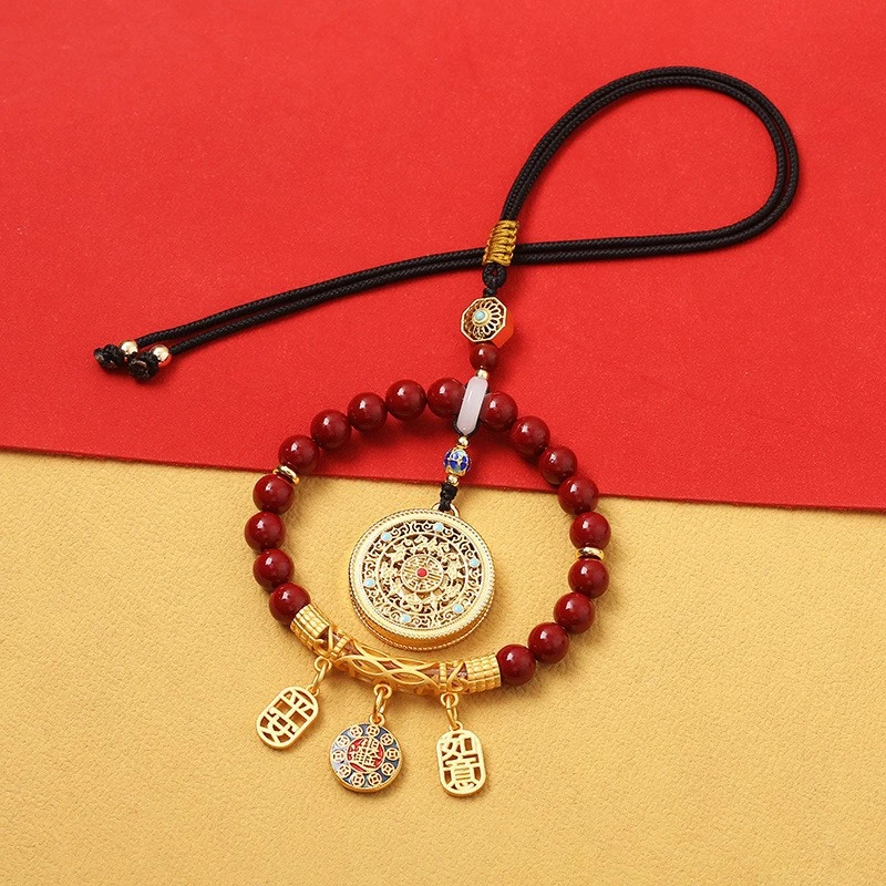 汽车挂件车内吊饰保真朱砂平安如意男士女2023新款高档原创高级感