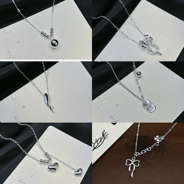 坠链均足银 足银时尚精致百搭送女朋友送闺蜜送妈妈套链项链