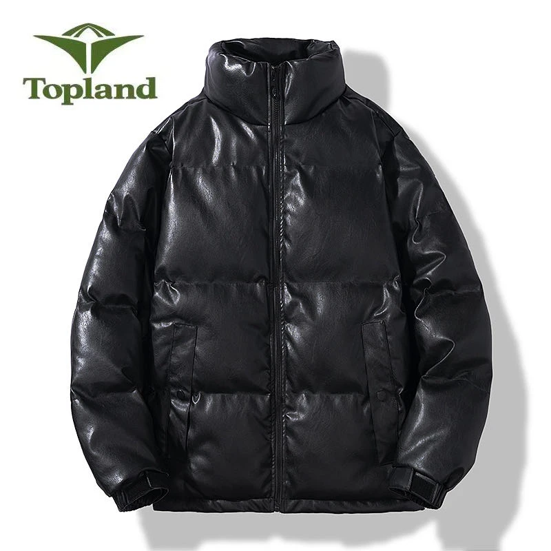 Topland/天坡伦男女立领皮棉服休闲加厚保暖百搭时尚外套3811