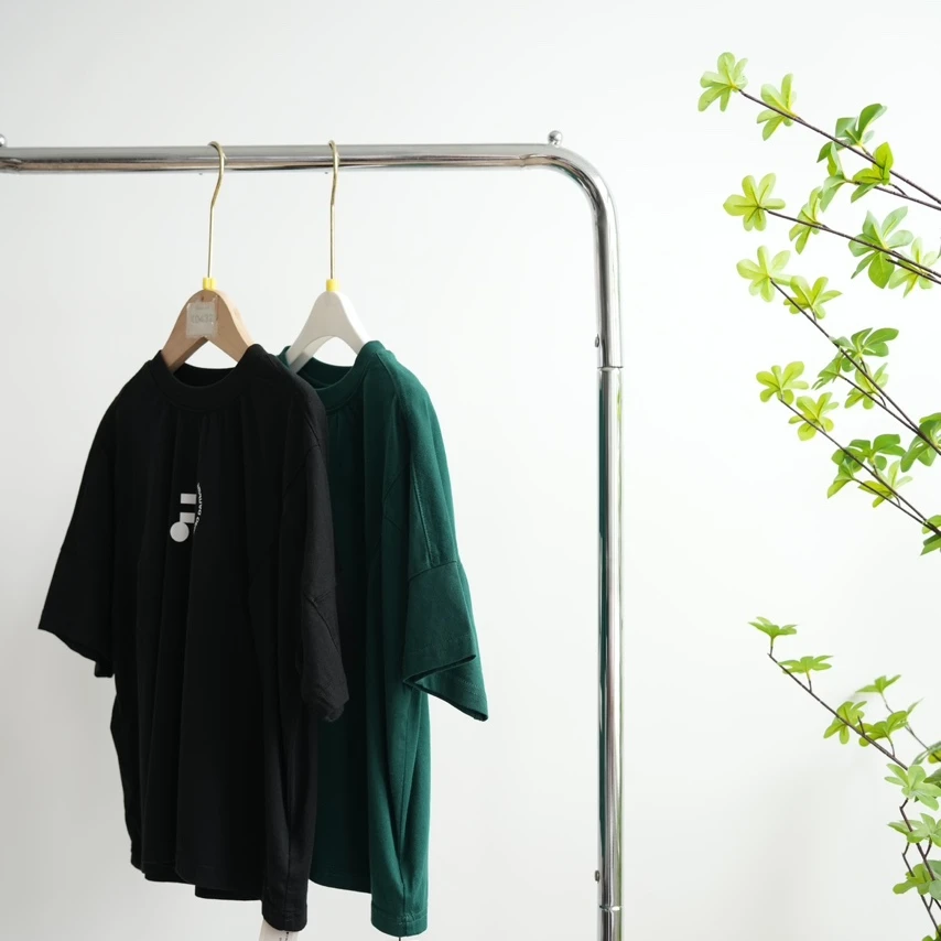 9156-一款两色圆形U字母印花儿童夏季短袖T恤