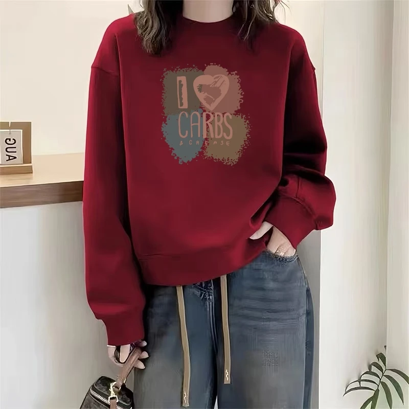 秋季卫衣女长袖套头宽松韩版春秋女款洋气衣服女士大码圆领上衣潮