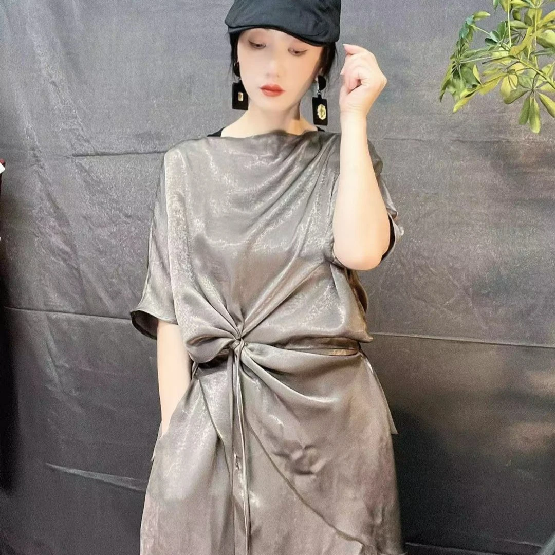 2025夏季新款多种穿法上衣女高级感小众设计轻薄透气时尚百搭小衫