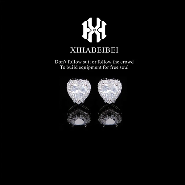 925银合成锆石耳饰 耳钉镶嵌轻奢气质精致小众百搭银针耳饰