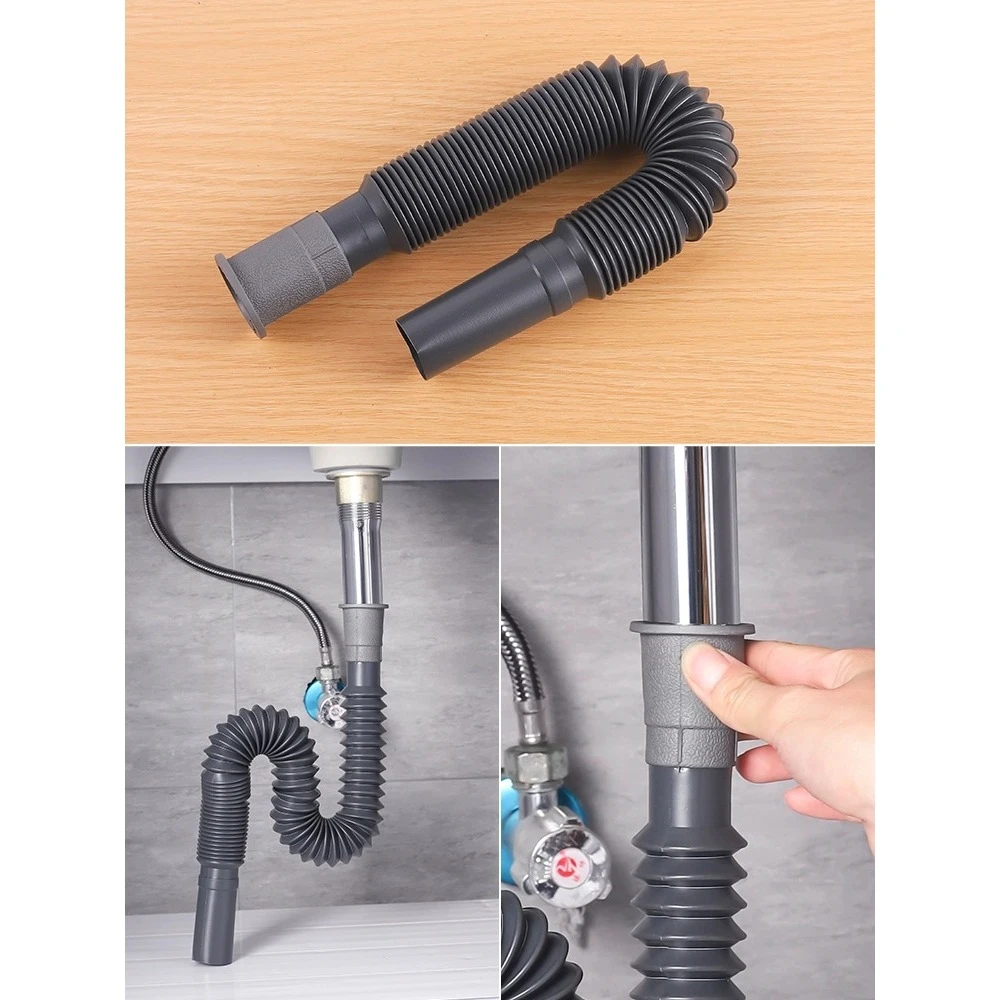 面盆下水管洗脸盆洗手盆拖把池洗菜盆排水管防臭加长可伸缩加长管