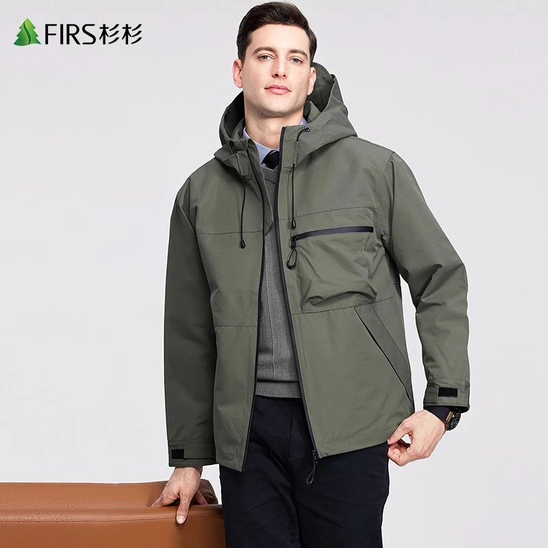 【户外系列】杉杉连帽夹克男士2025秋季新款耐穿耐磨防风防泼水外套