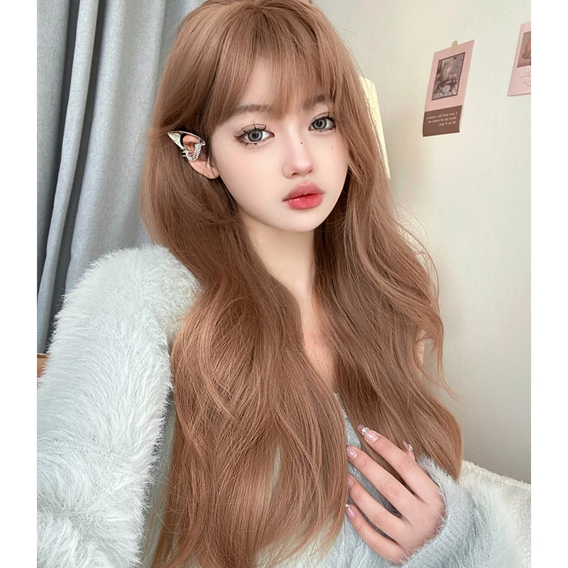 SHUDUO/束朵束朵假发奶茶香槟色女长发Lolita女团风长发全头套