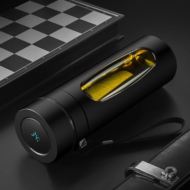 茶水分离泡茶杯男便携防摔隔热双层杯子个人专用水杯女玻璃杯智能