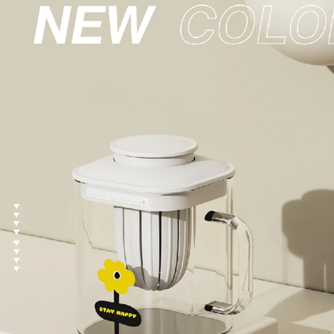 彩色口咔壶滤网高颜值玻璃杯办公室过滤杯子中式高硼透明泡茶