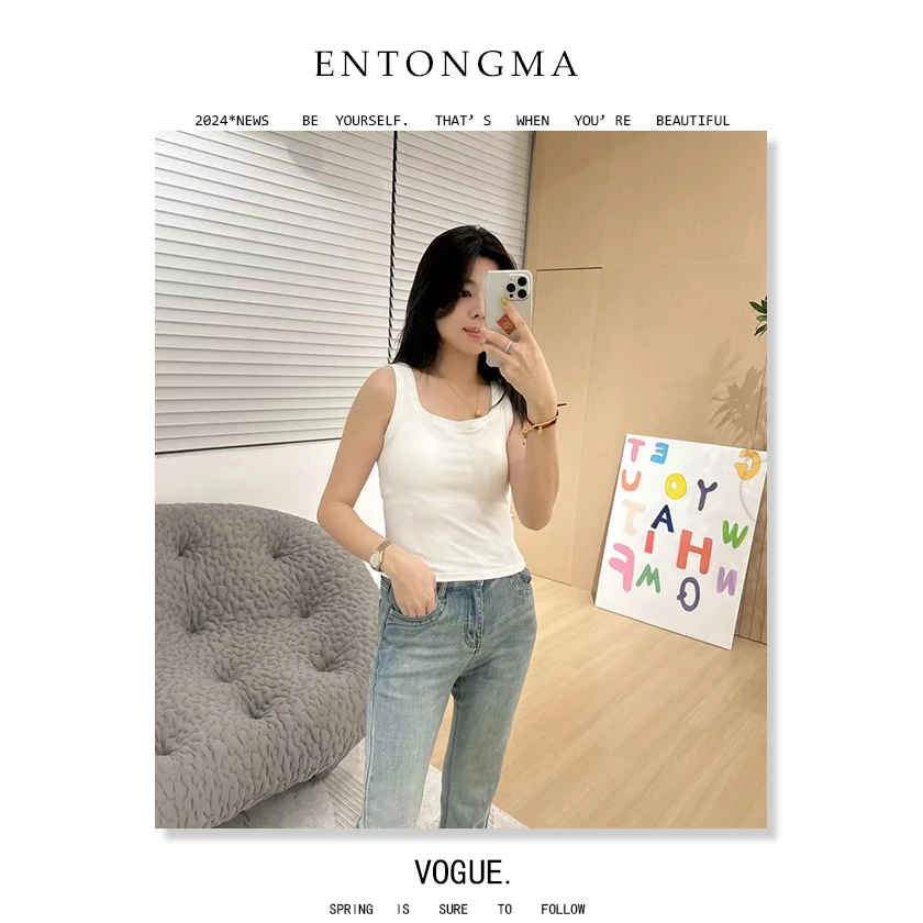 ENMA女背心打底简约纯色夏季