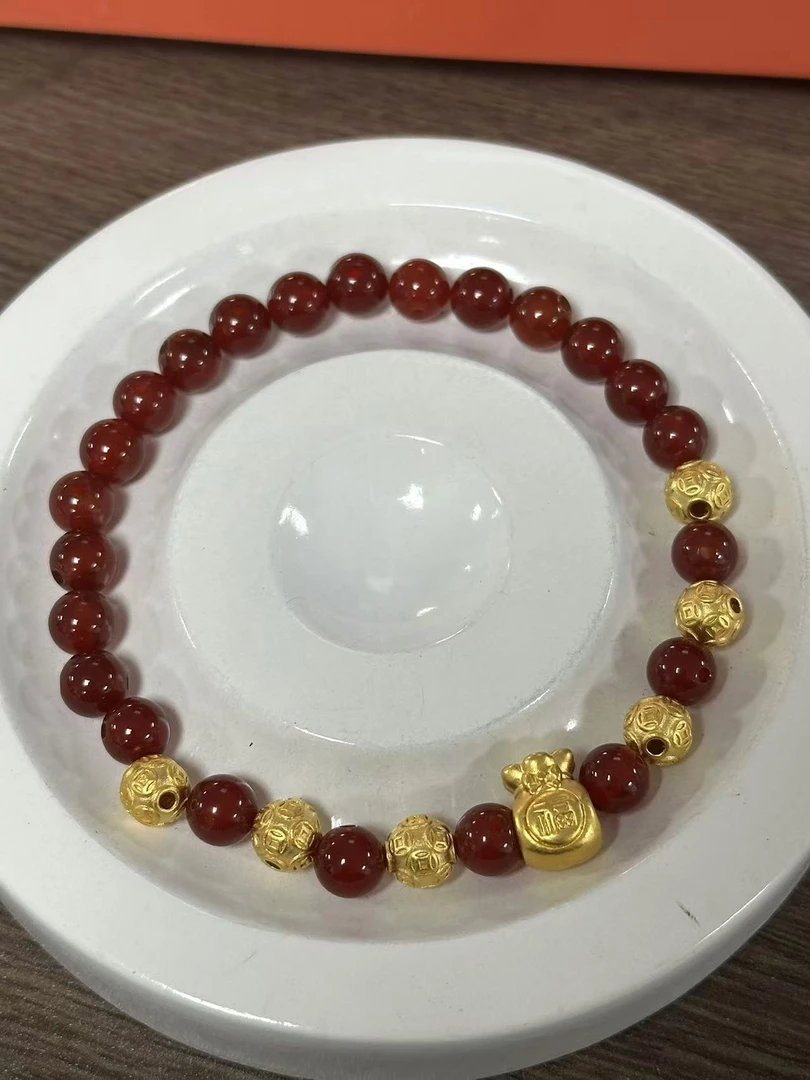 【足金999】卡6转运珠+黄金福袋