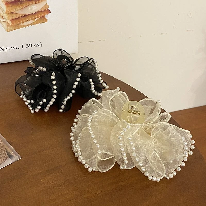 新款高级网红抓夹法式小众气质头饰后脑勺小香风夹小众时尚发饰