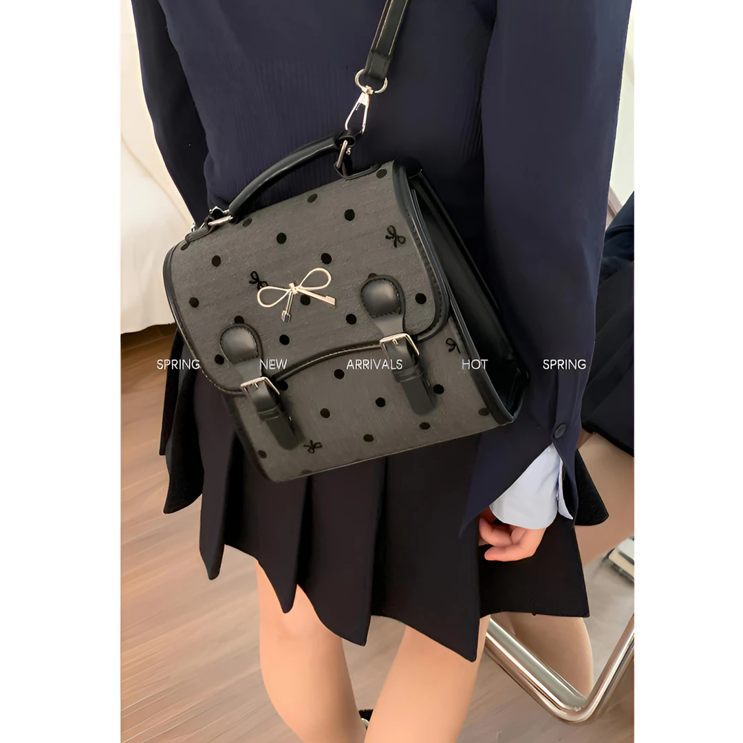 学院风双肩包包女2025新款早春百搭休闲小背包韩系小众时尚旅行包